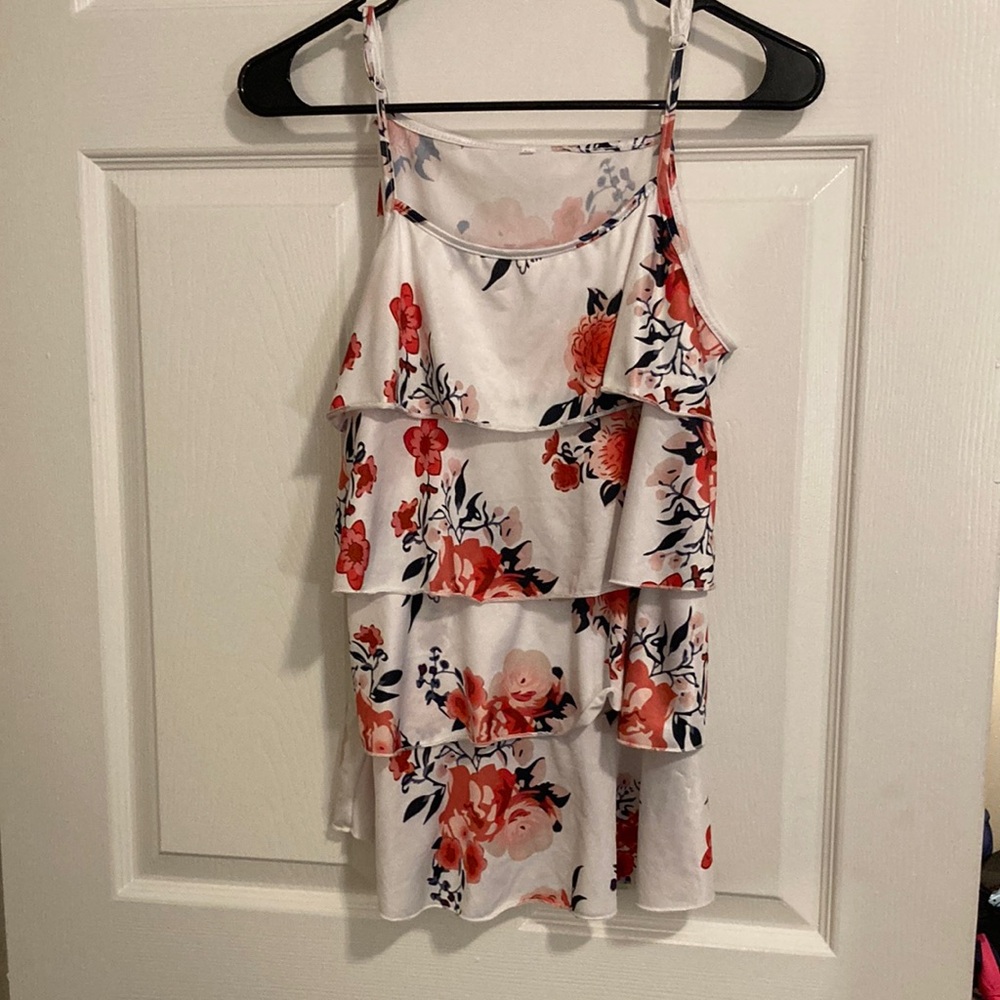 Floral Ruffle Women's Top